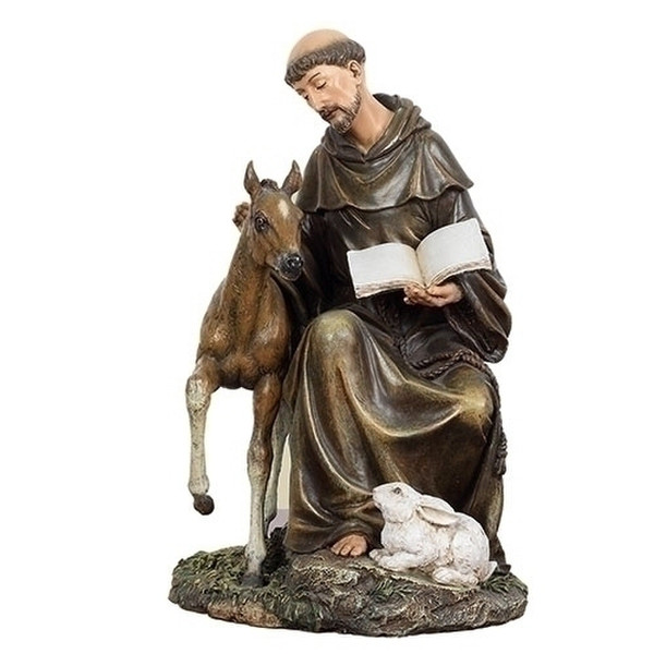 Saint Francis with Horse Figure Figurine